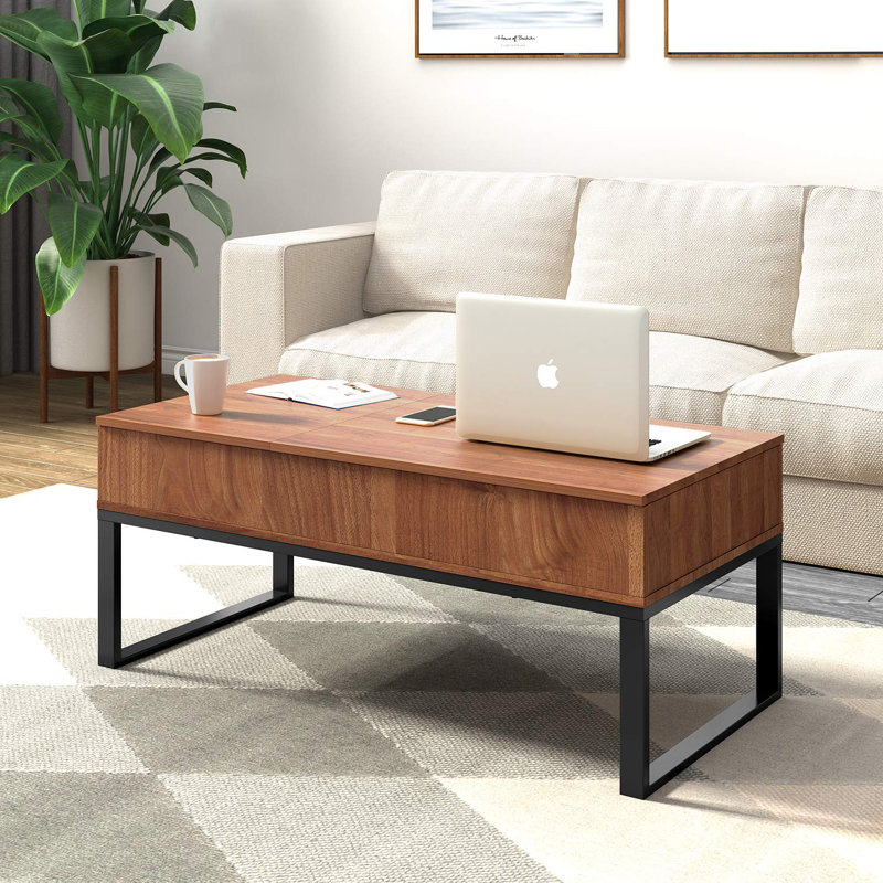 Latitude Run® Daichi Lift Top Extendable Sled Coffee Table with Storage